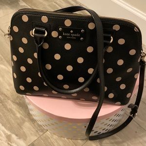 KATE SPADE WELLESLEY PRINTED RACHELLE POLKA DOT SATCHEL HANDBAG
